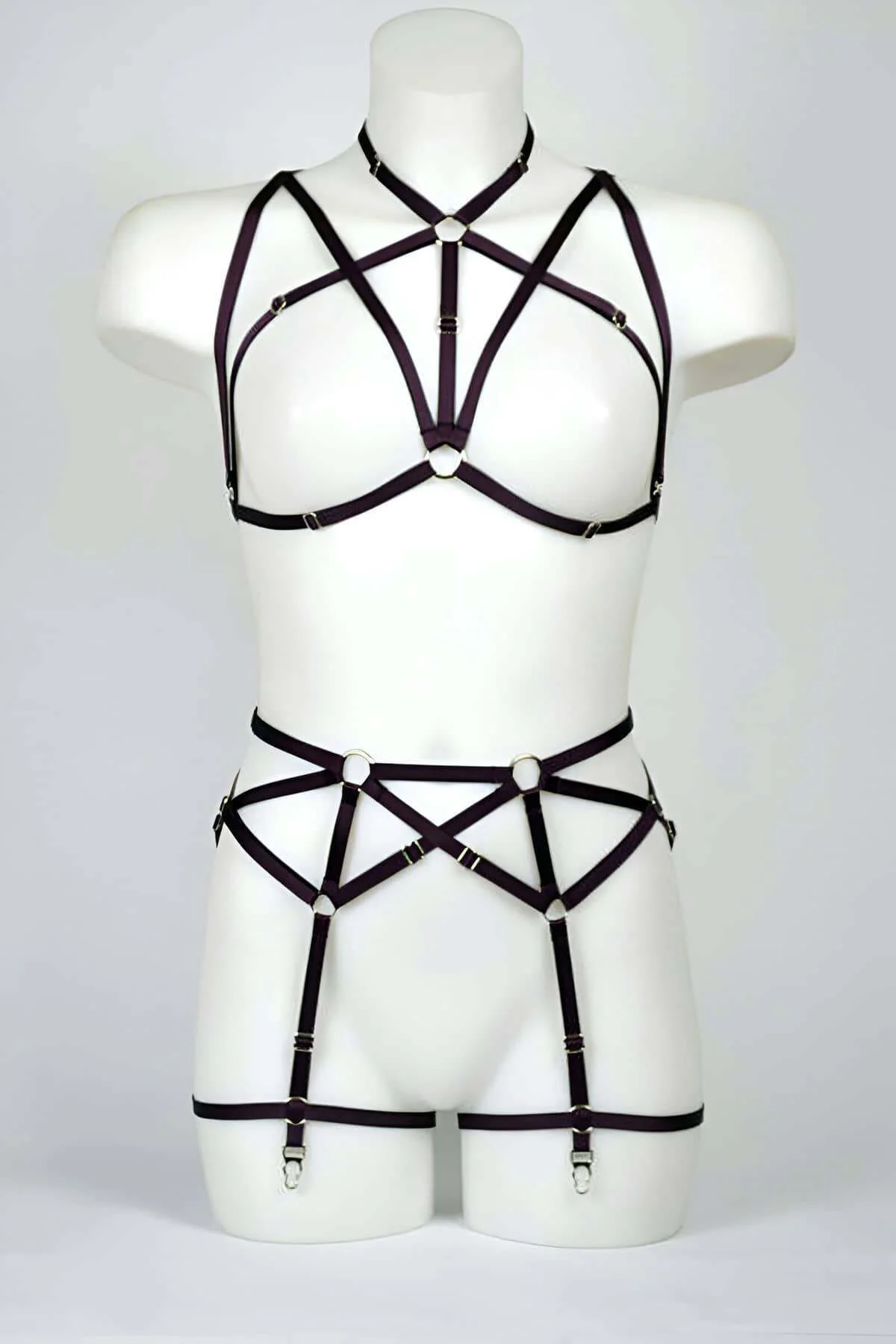 Göğüs Ve Jartiyer Kemerli Seksi Harness - Brf161
