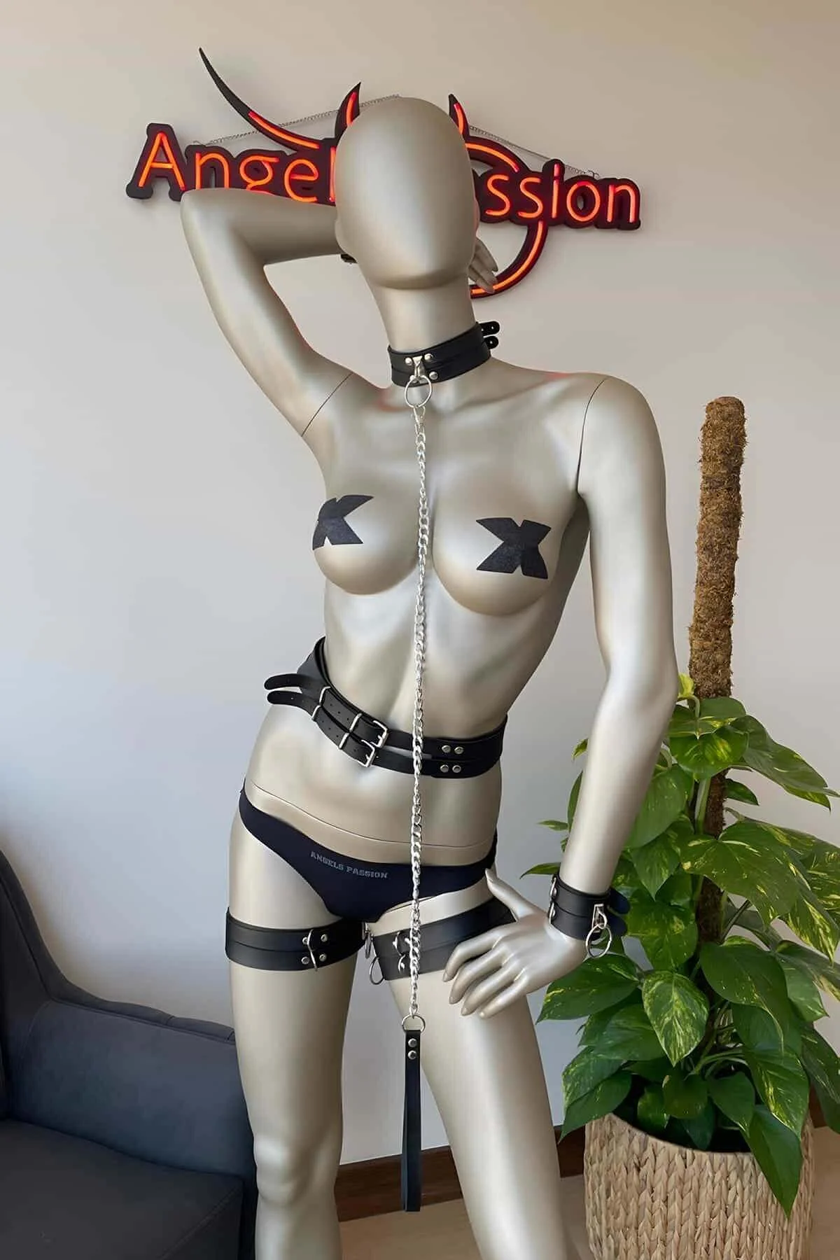 Korse, Tasma, Bileklik Ve Bacak Bantlı Harness Takım