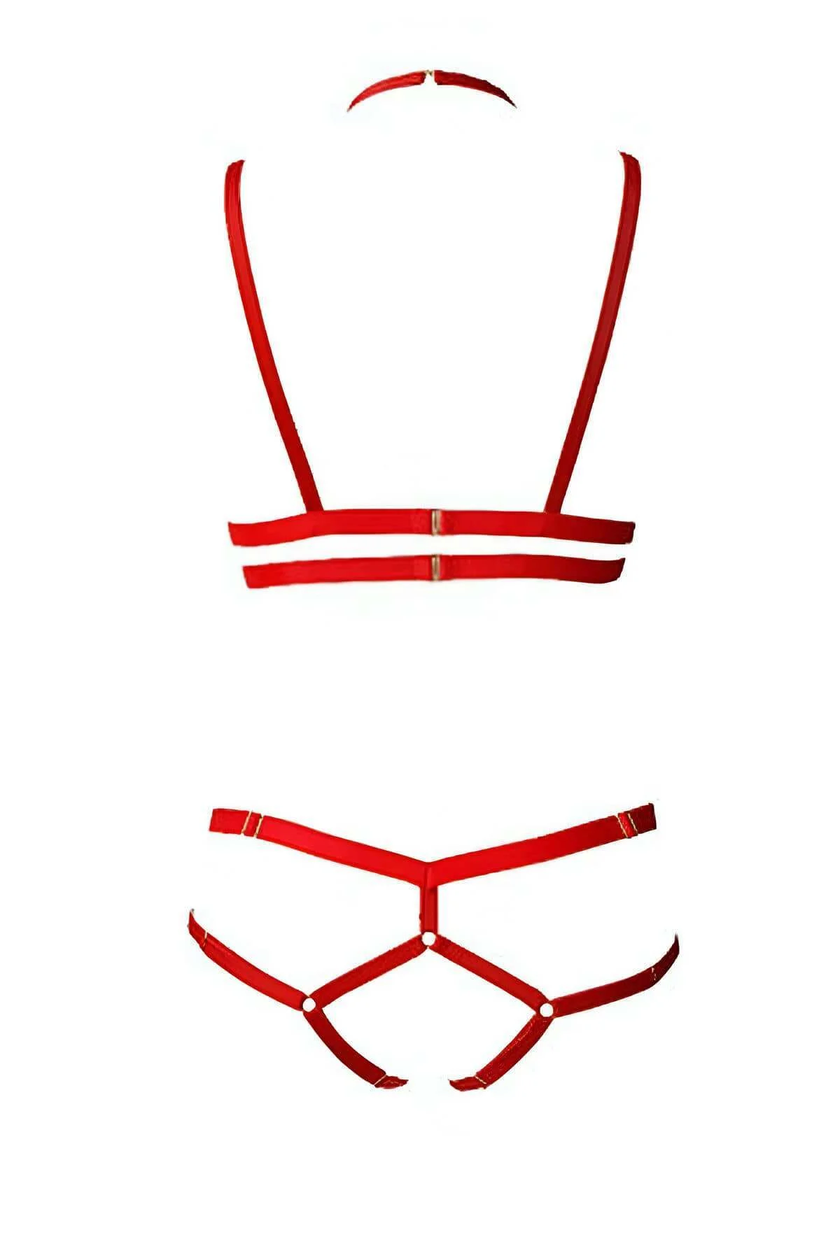 3 Parça Seksi Harness Sütyen Takım - Brf144