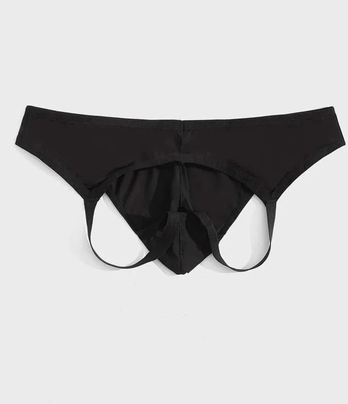 Erkek  Fantazi Siyah Jockstrap İç Giyim