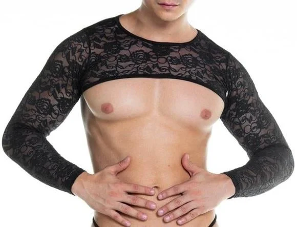 Erkek  Fantezi Dantel Crop