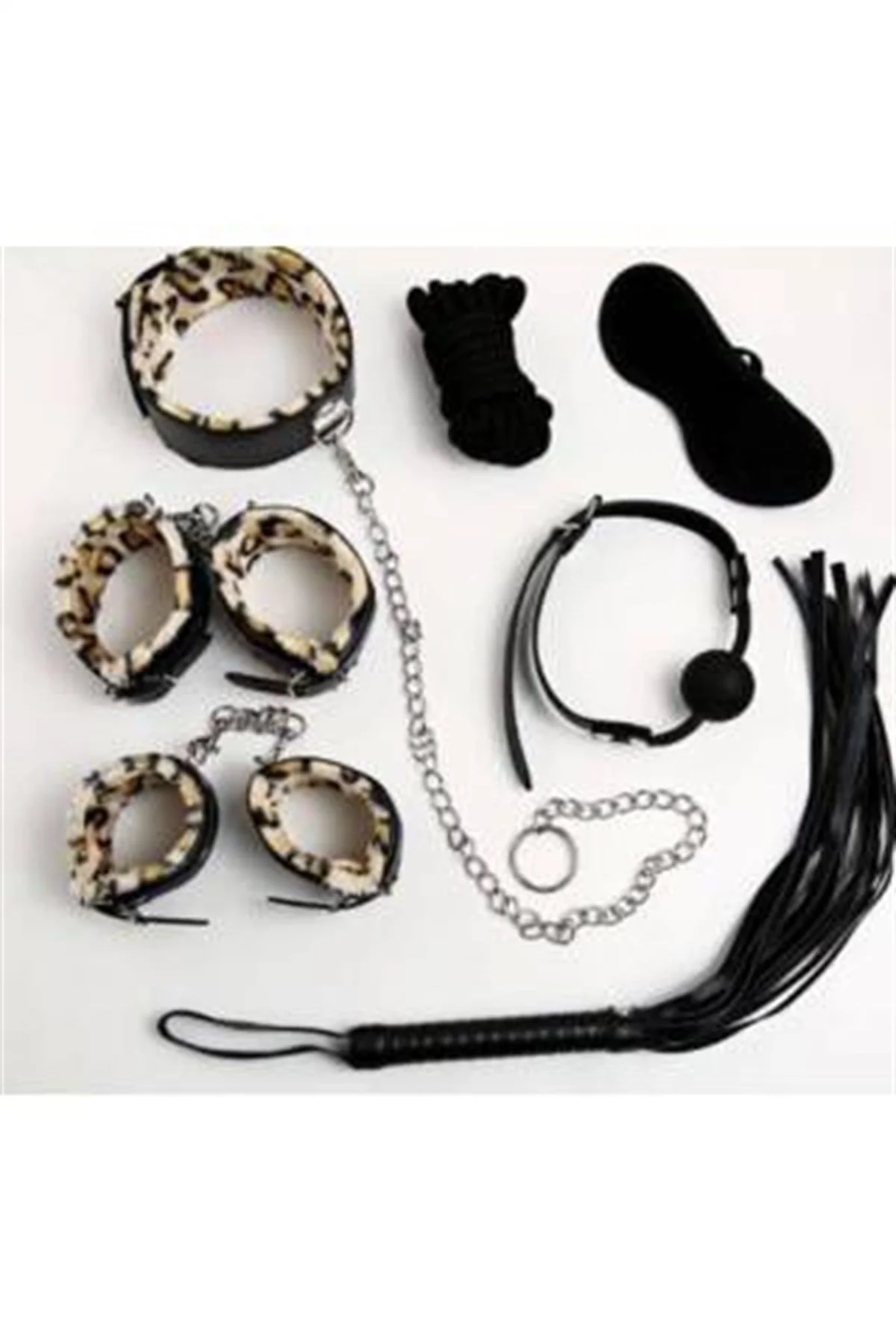 Grinin 50 Tonu Fantazi Kelepçe Kırbaç Seti