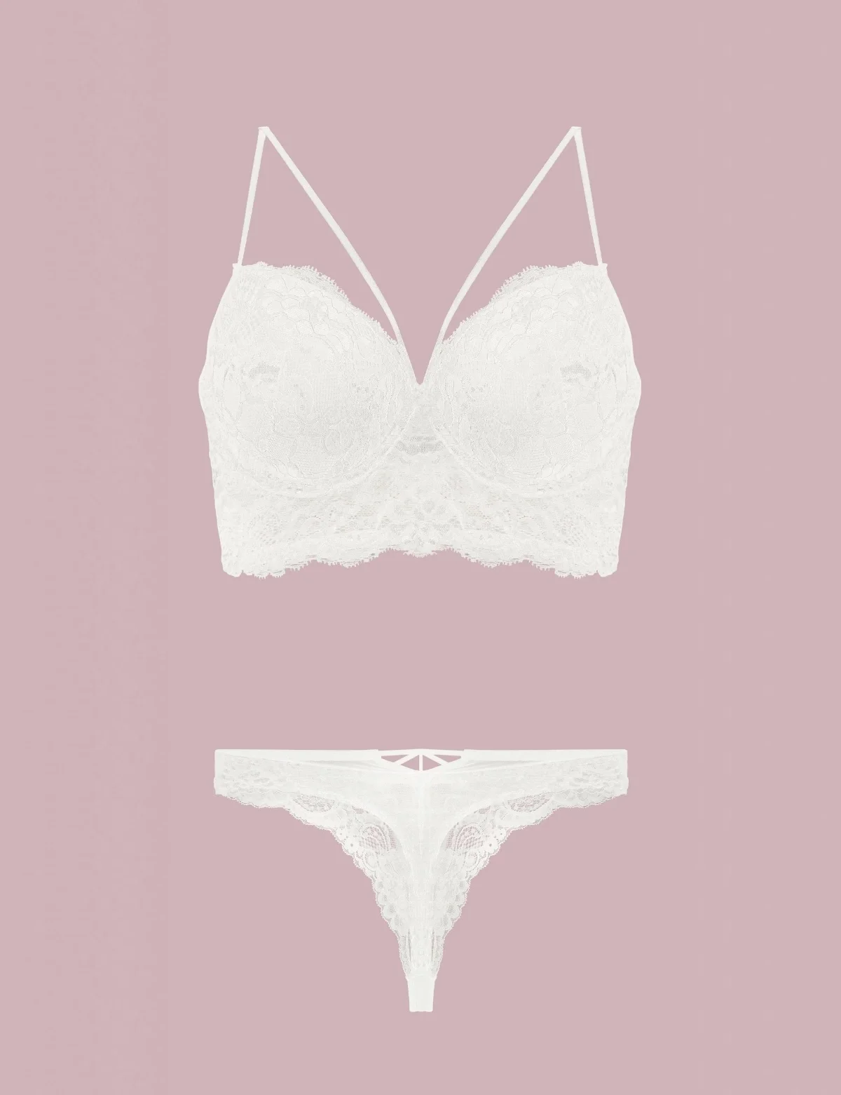 4330 Desteksiz Dantelli Sütyen Takım