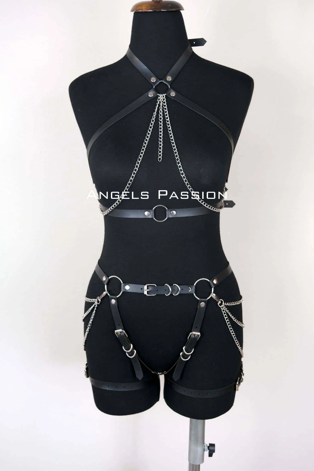Deri Body Harness, Kadın Deri Fantezi Giyim - Brf1084