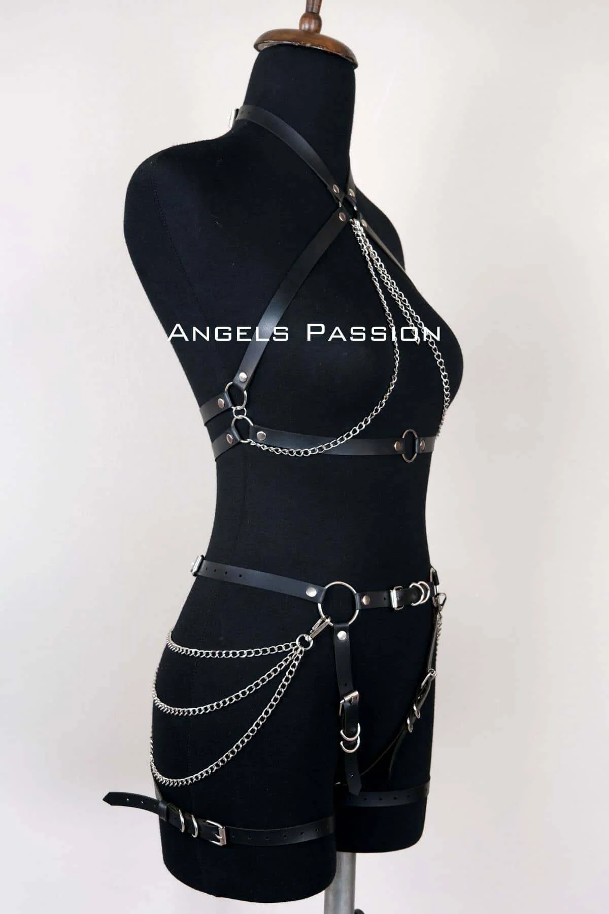 Deri Body Harness, Kadın Deri Fantezi Giyim - Brf1084