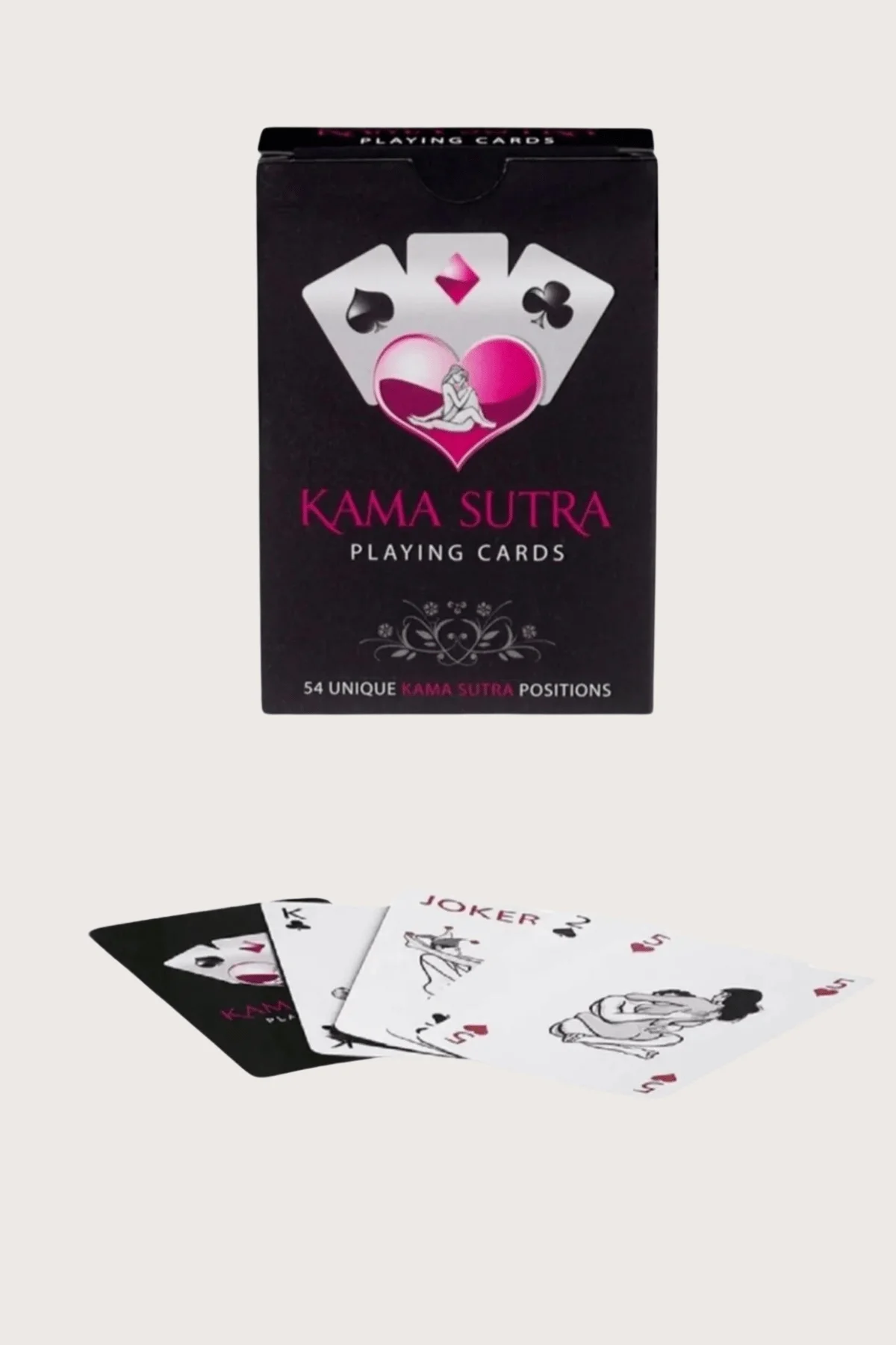 Sexy Görselli Oyun Kartı Kama Sutra Siyah Kırbaç Set