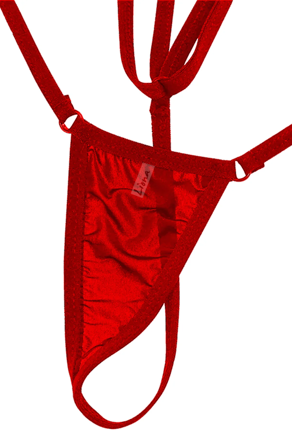 Kadın Kırmızı Askılı Fantezi G String İç Çamaşırı