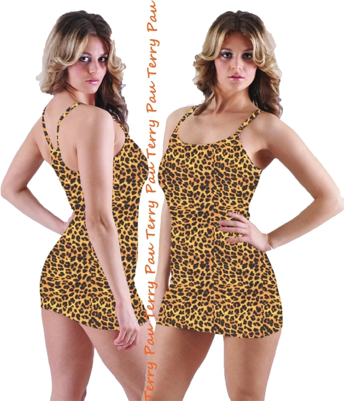 B101204 Leopar Tank Top Elbise