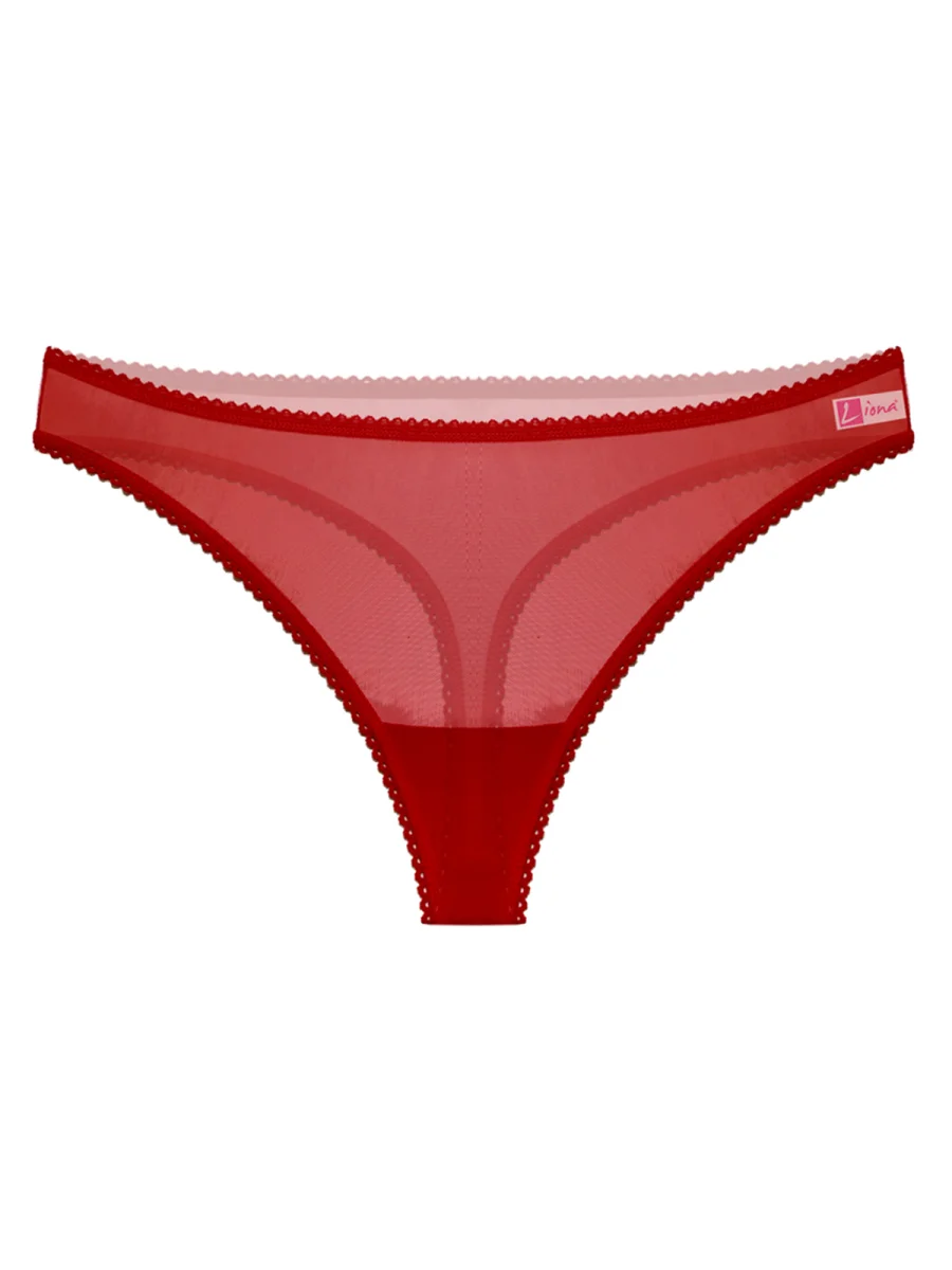 Transparan Kadın Kırmızı Fantezi Külot