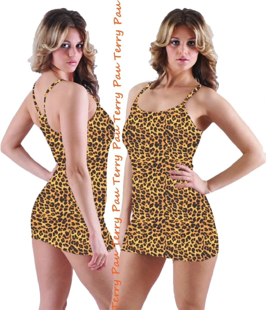 B101204 Leopar Tank Top Elbise