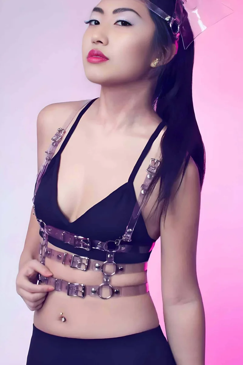 Omuzdan Askılı Şeffaf Elbise Kemeri, Crop Kemeri, Bluz Kemeri - Brf1058