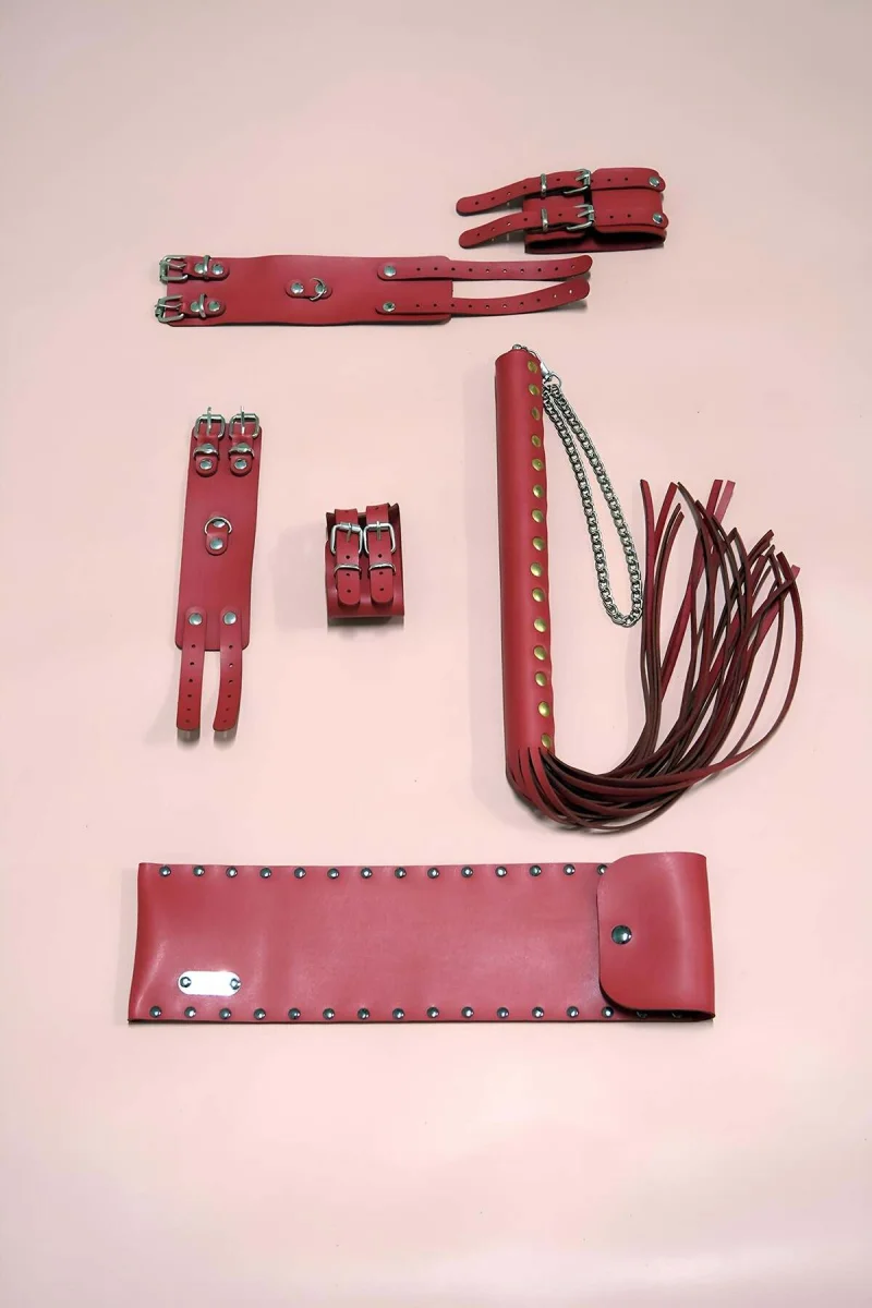 Kırbaç Kelepçe Takım 3'lü Set, El - Ayak Kelepçesi, Kırbaç - Brf1305