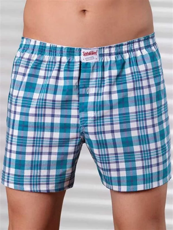 Şahinler Ekose Boxer Desenli E090