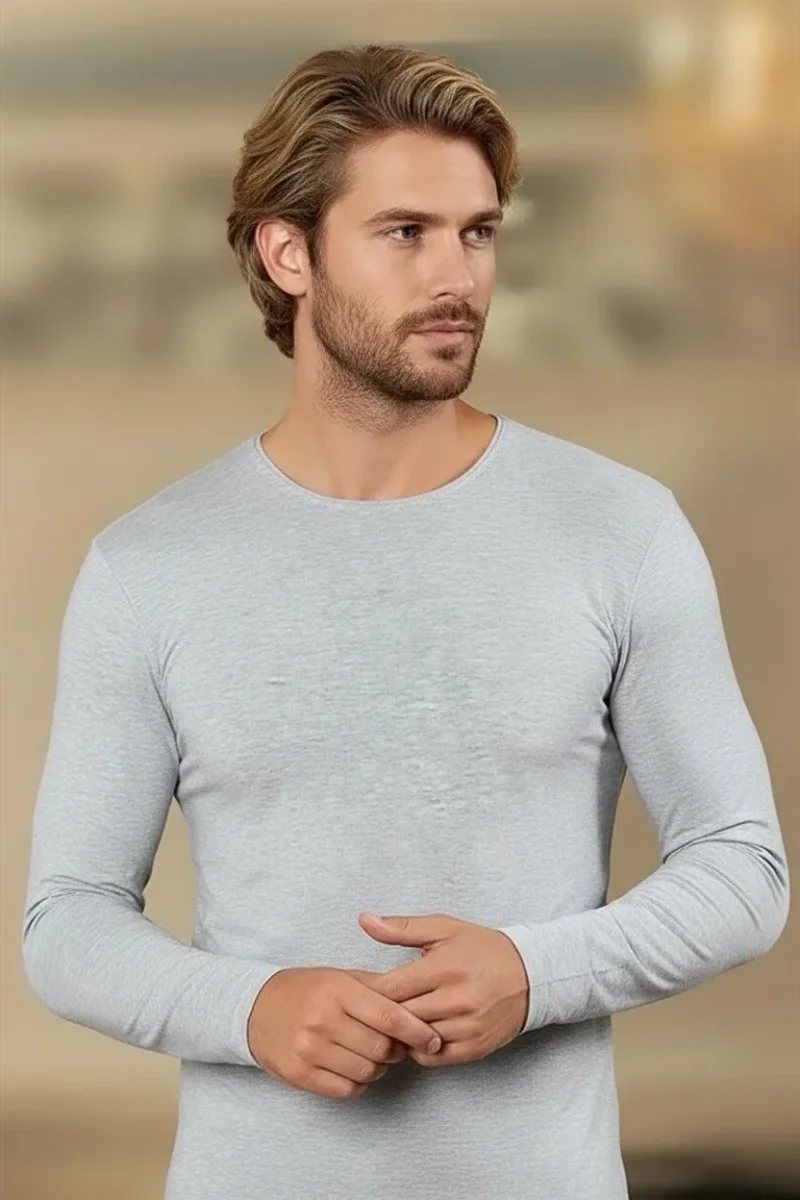 Şahinler Erkek  Likralı Uzun Kol O Yaka E070