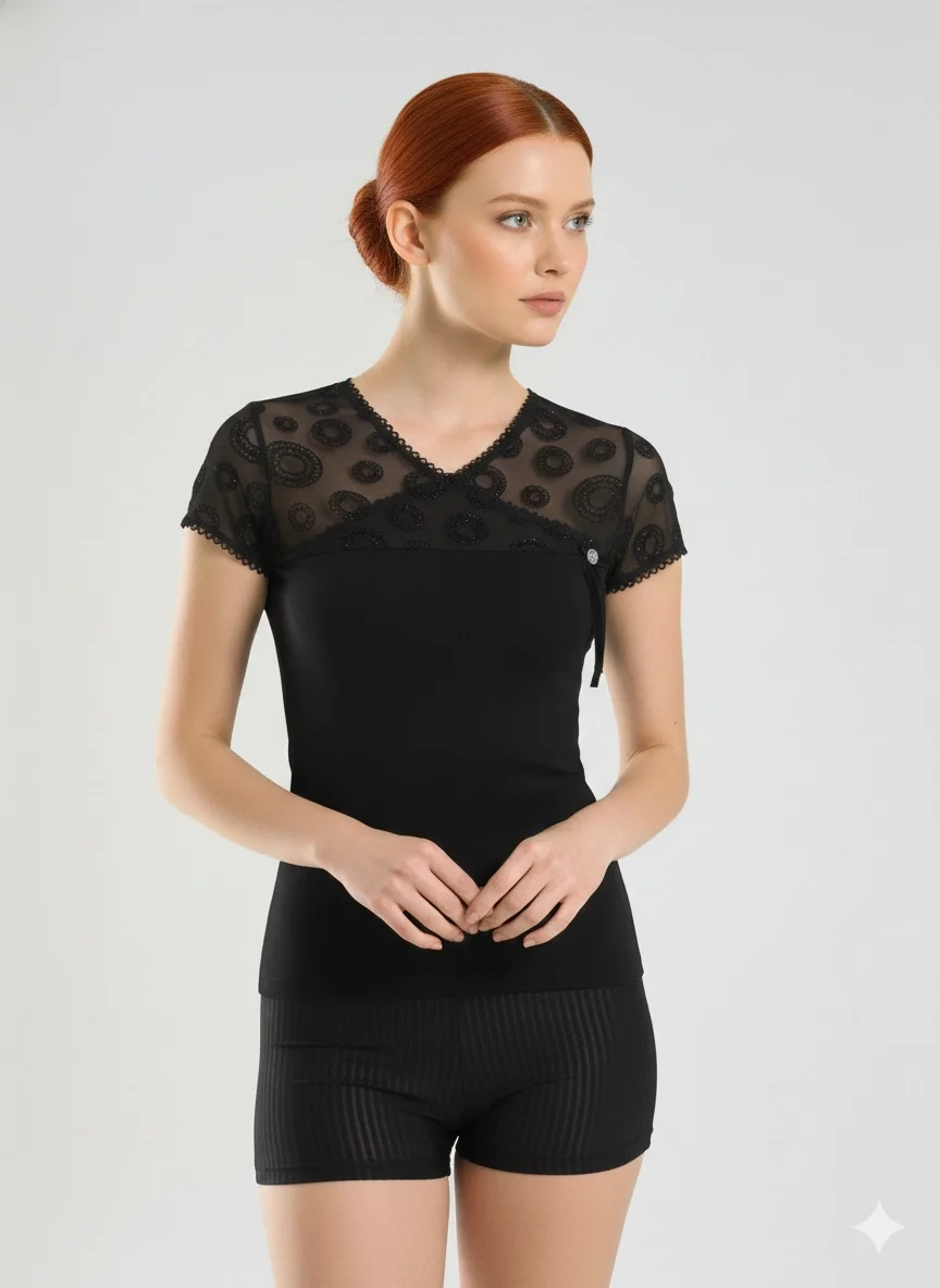 Berrak Kadın Floklu Kravize Atlet Elastane 2174