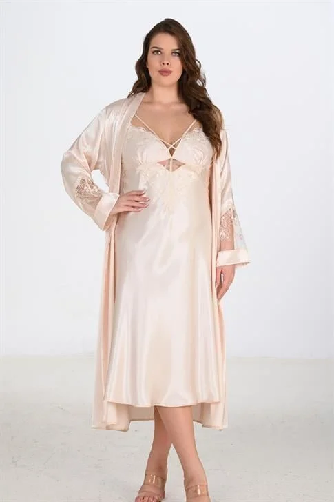 2li Fildişi Sabahlık Takımı Bigsize 6222