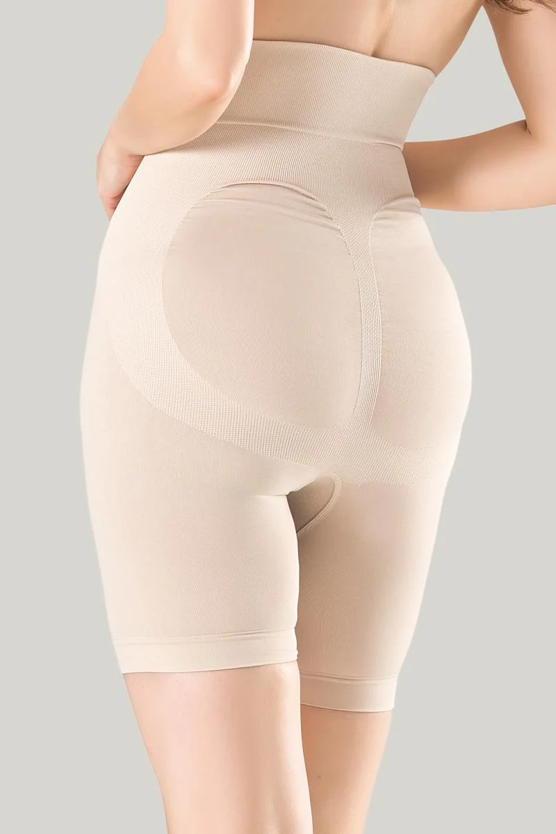 Kadın Ten Rengi Çift Kat Mideli Parçalı Korse Sıkılaştırıcı Shapewear