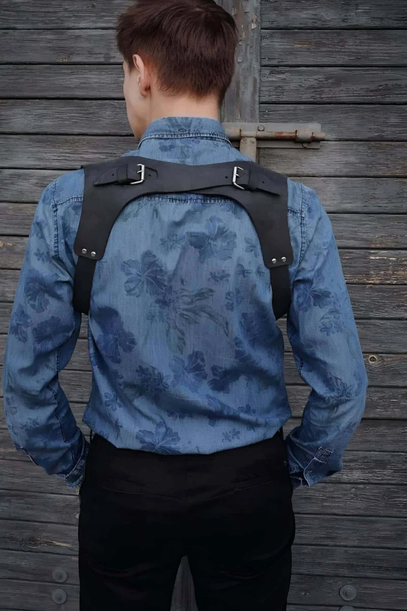 Erkek Deri Seksi Harness - Brfm134