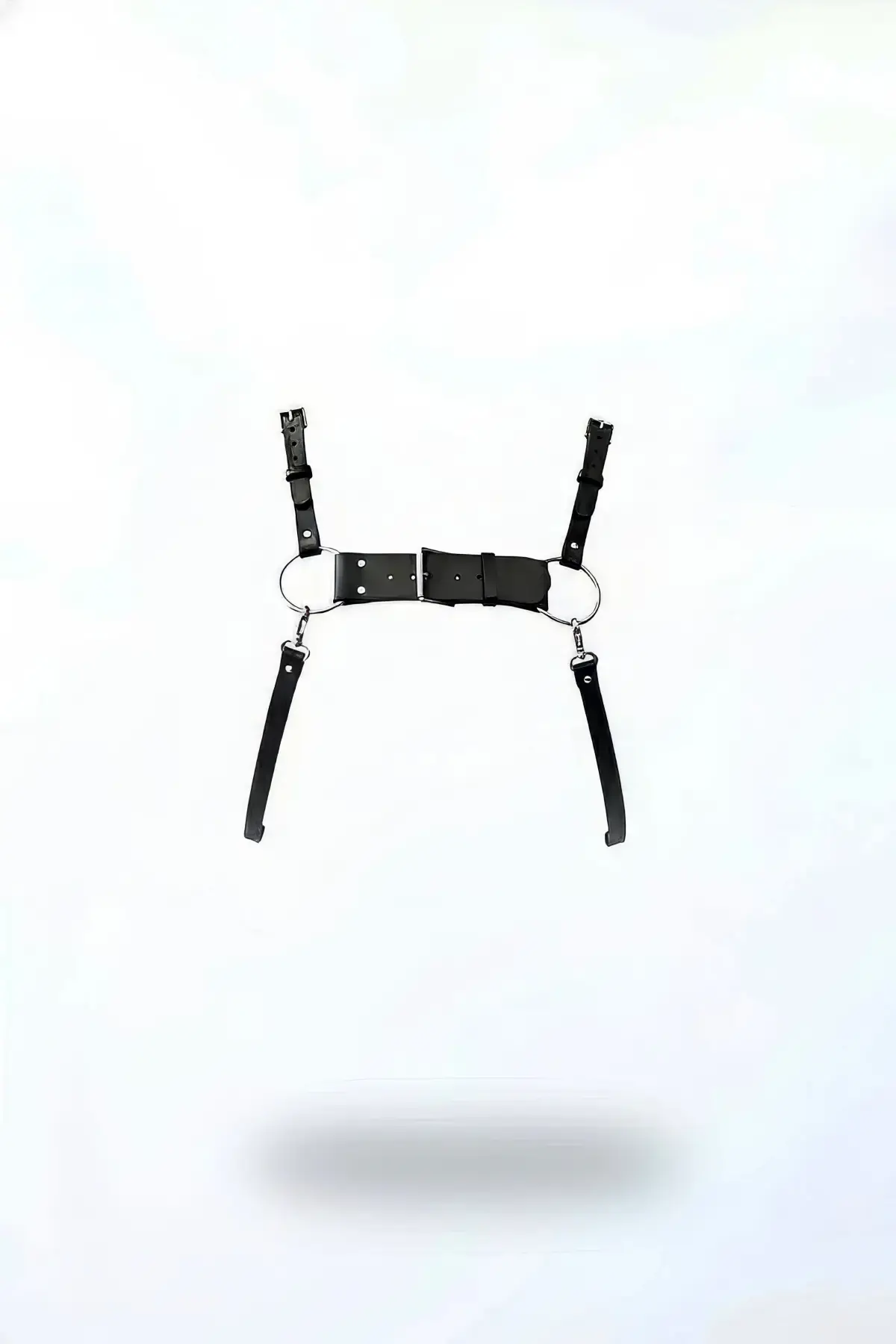 Siyah Kadın Kemer Deri Tokalı Halka Detaylı Vücut Kemer - Brf1094