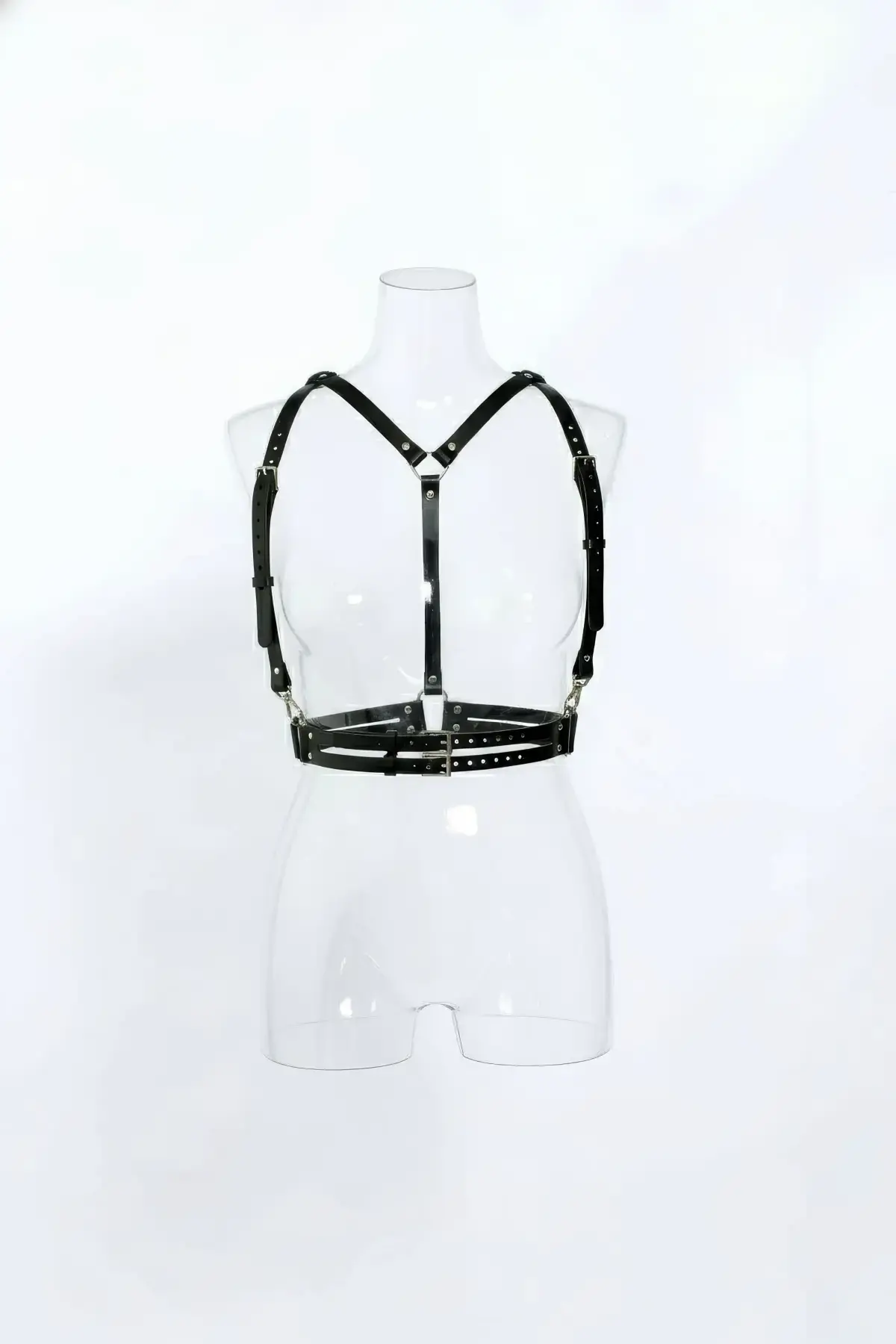 Siyah Kadın Kemer Vücut Aksesuarı Ayarlanabilir Tokalı - Brf1113