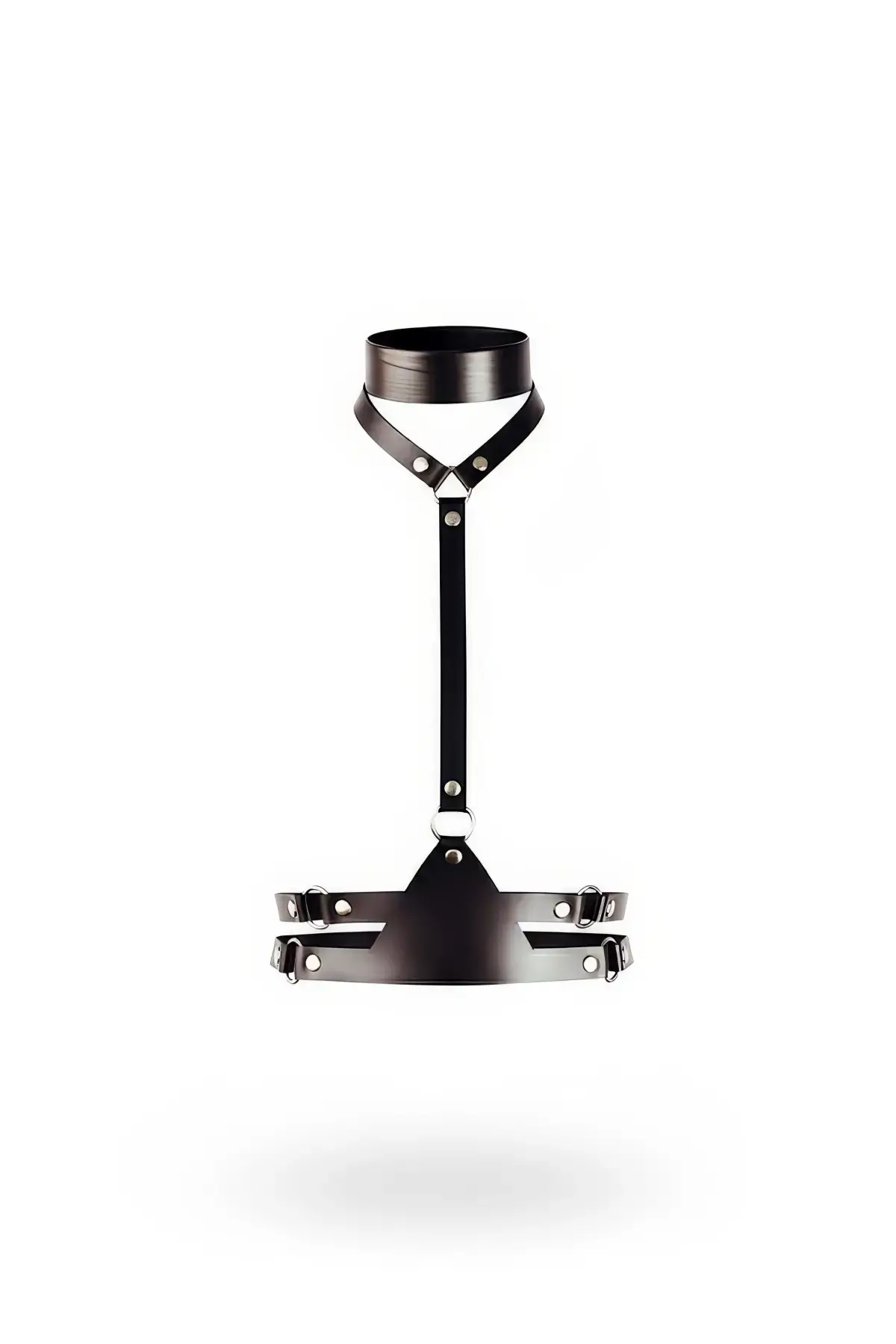 Siyah Kadın Kemer Deri Yaka Detaylı Vücut Aksesuarı - Brf17