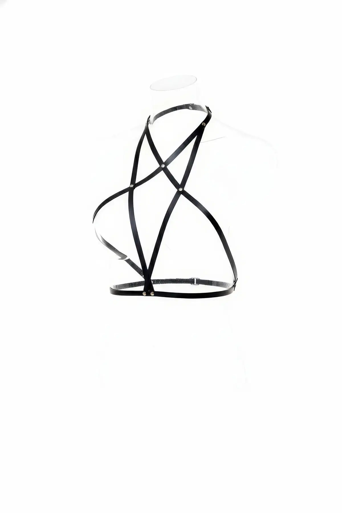 Siyah Kadın Kemer Çapraz Bantlı Vücut Aksesuarı - Brf180