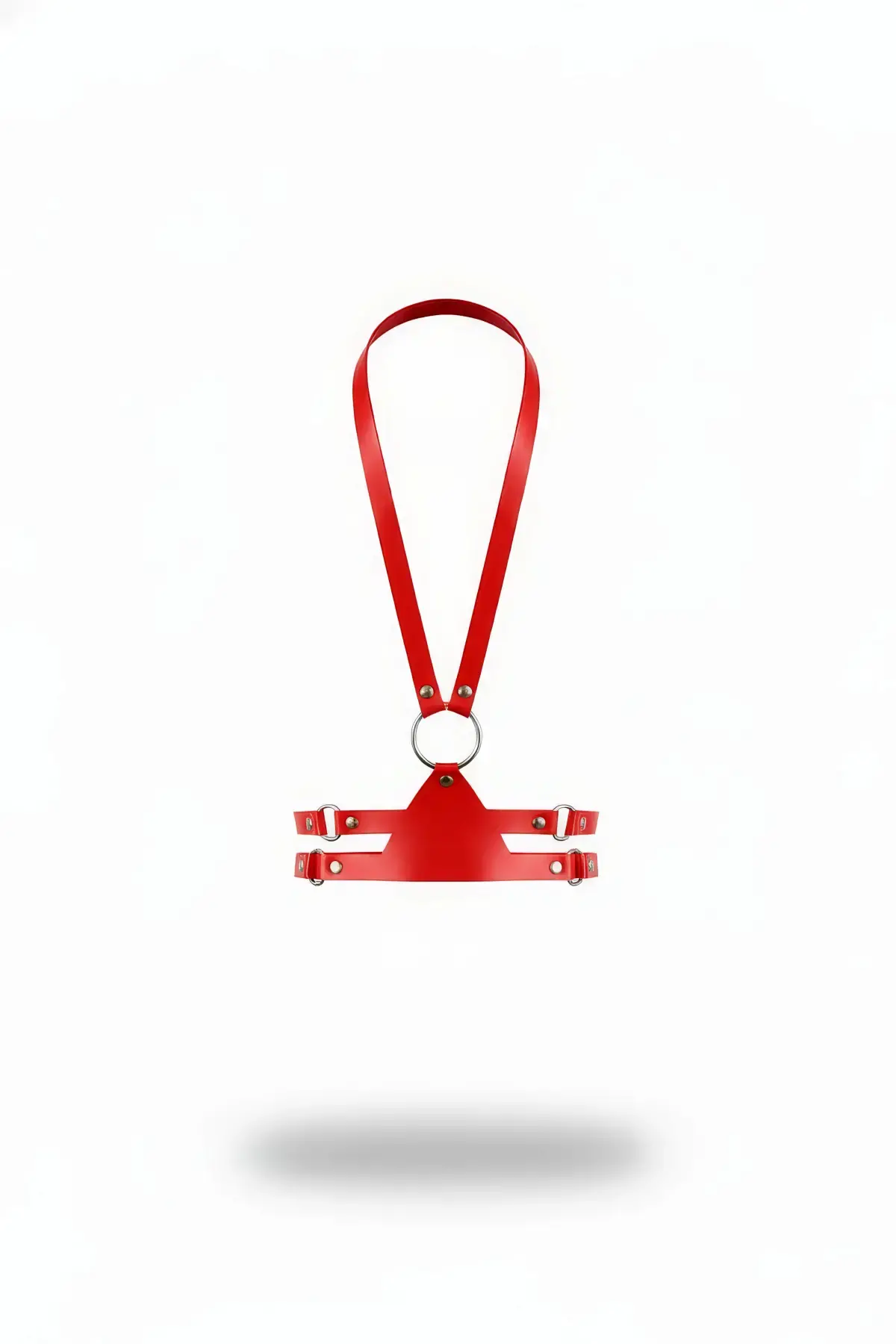 Kırmızı Kadın Kemer O Halka Detaylı Vücut Aksesuarı - Brf20