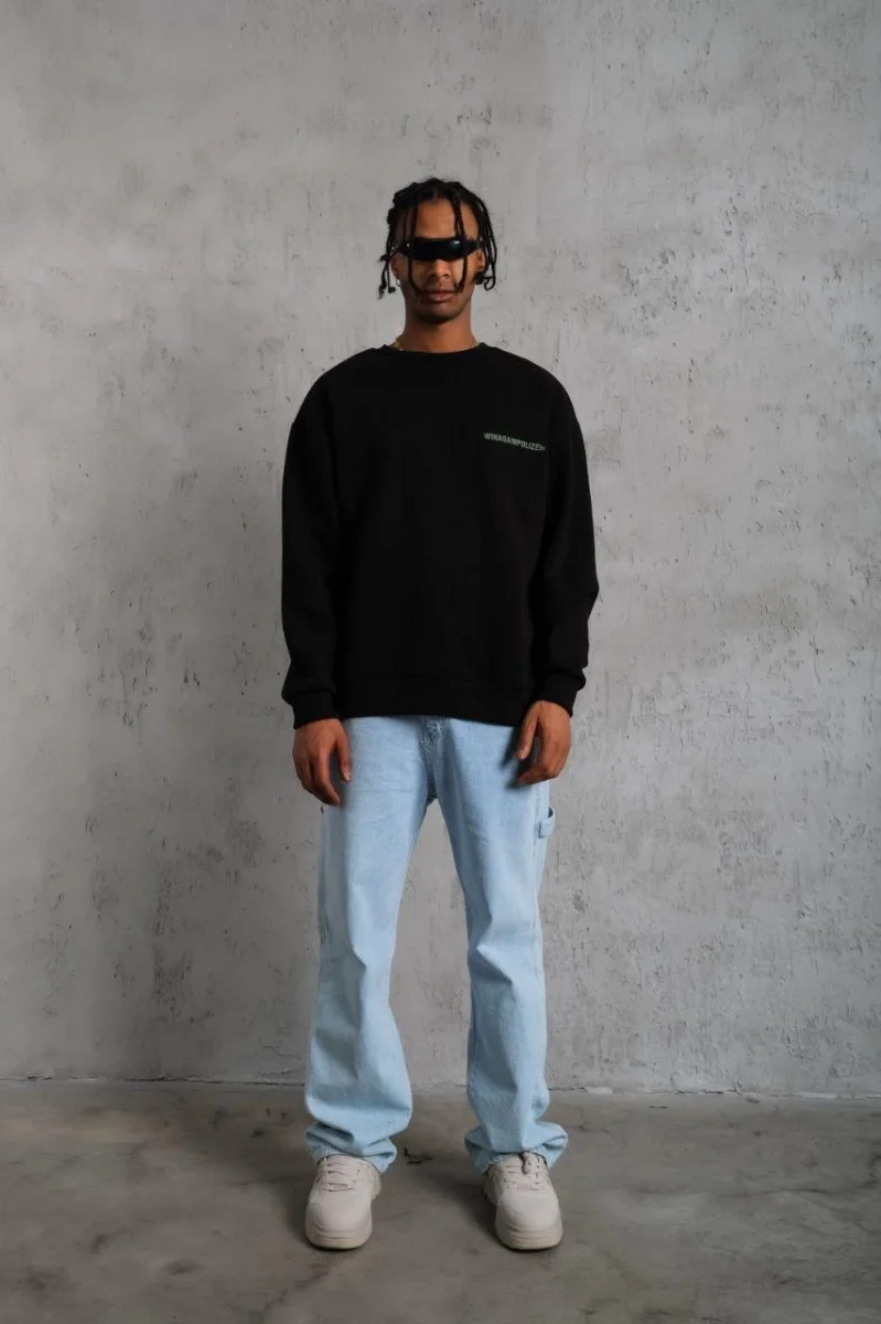 Baskılı Sweat - Siyah -