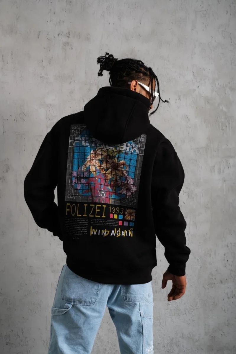 Patel Six Baskılı Kapüşonlu Sweat - Siyah -