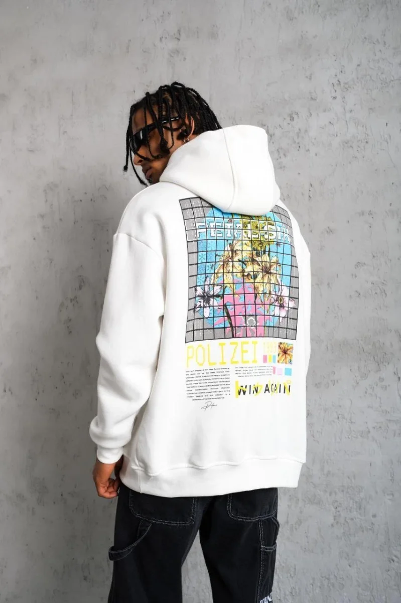 Patel Six Baskılı Kapüşonlu Sweat - Beyaz -