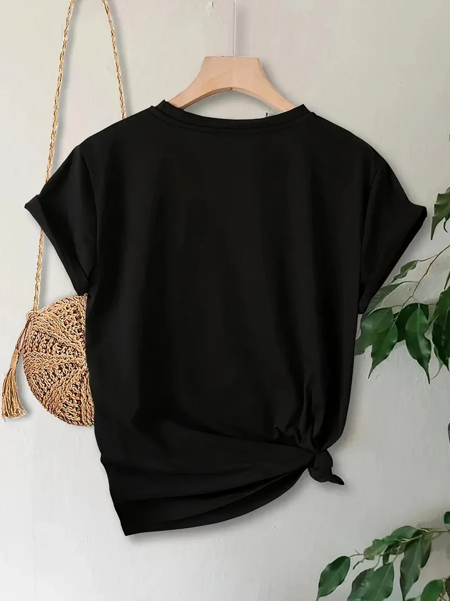 Anneler Günü Baskılı T-shirt - Siyah -