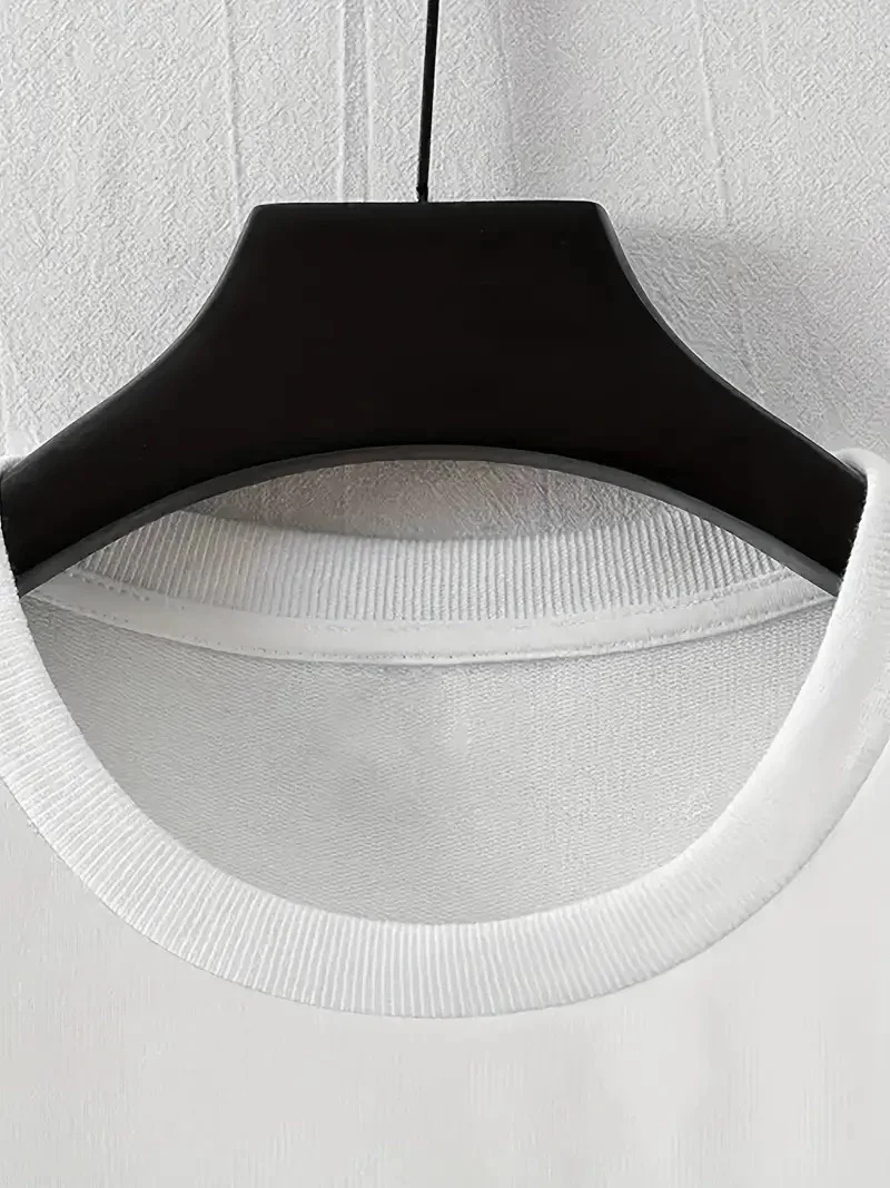 LB Baskılı Ön Arka Oversize Bisiklet Yaka Kısa Kol T-shirt - Beyaz -