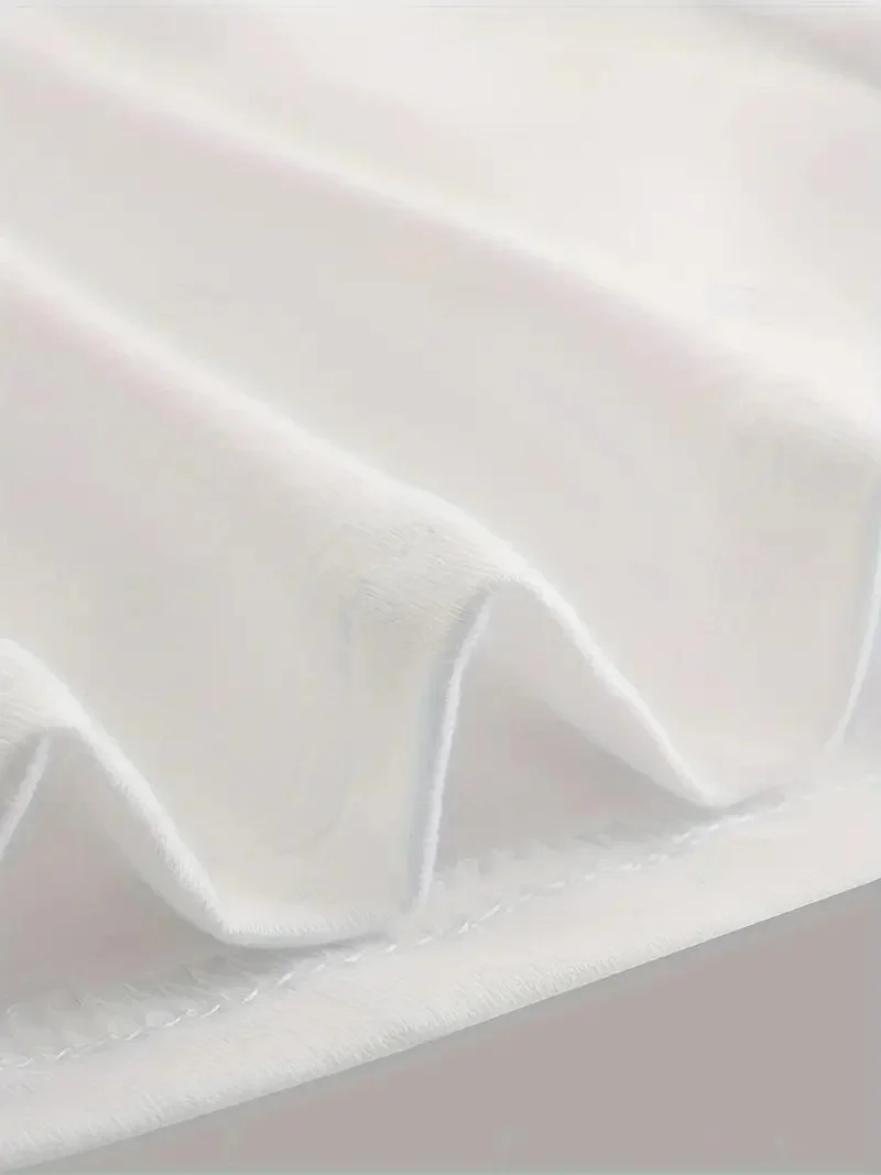 20/1 Penye Compack Ön Arka Ejder Baskılı Oversize Bisiklet Yaka T-shirt - Beyaz -