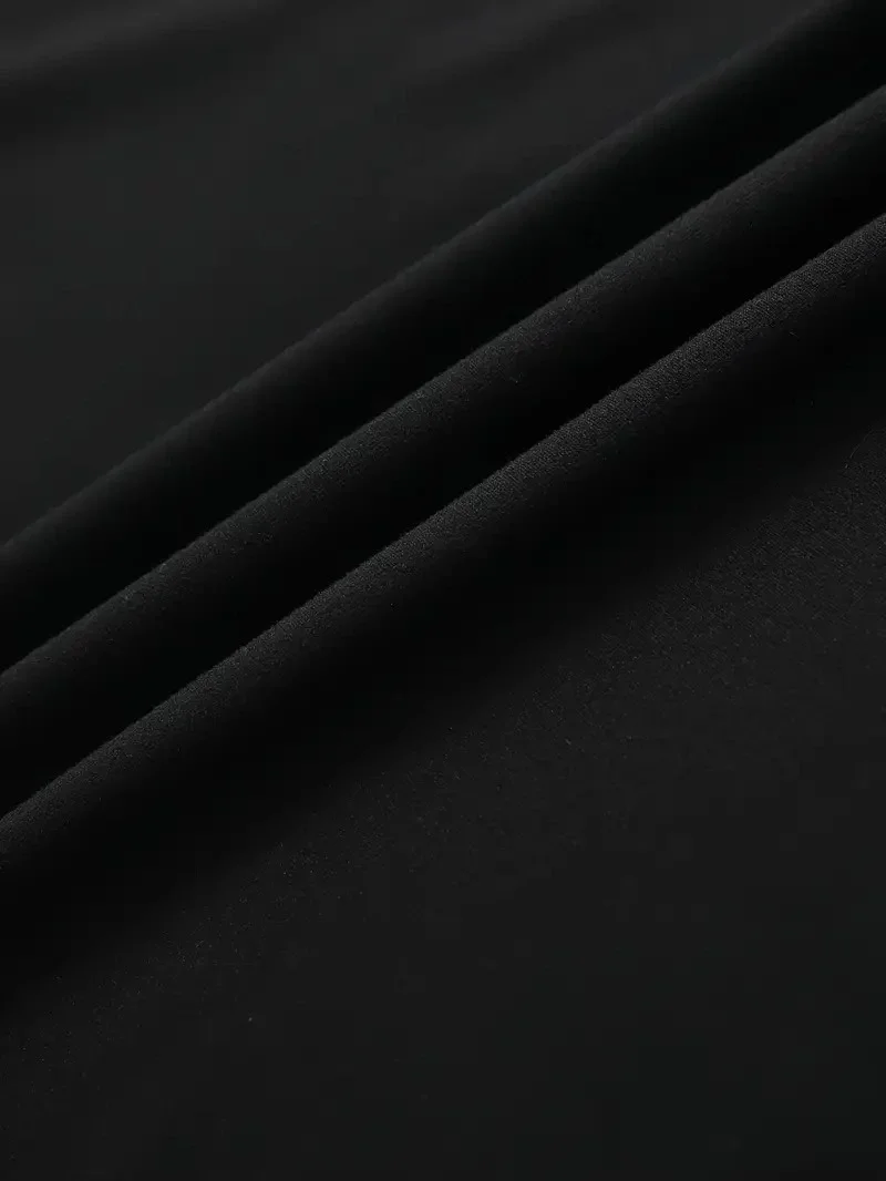 Büyük Boy Ayıcık Baskılı Bisiklet Yaka T-Shirt- Siyah -