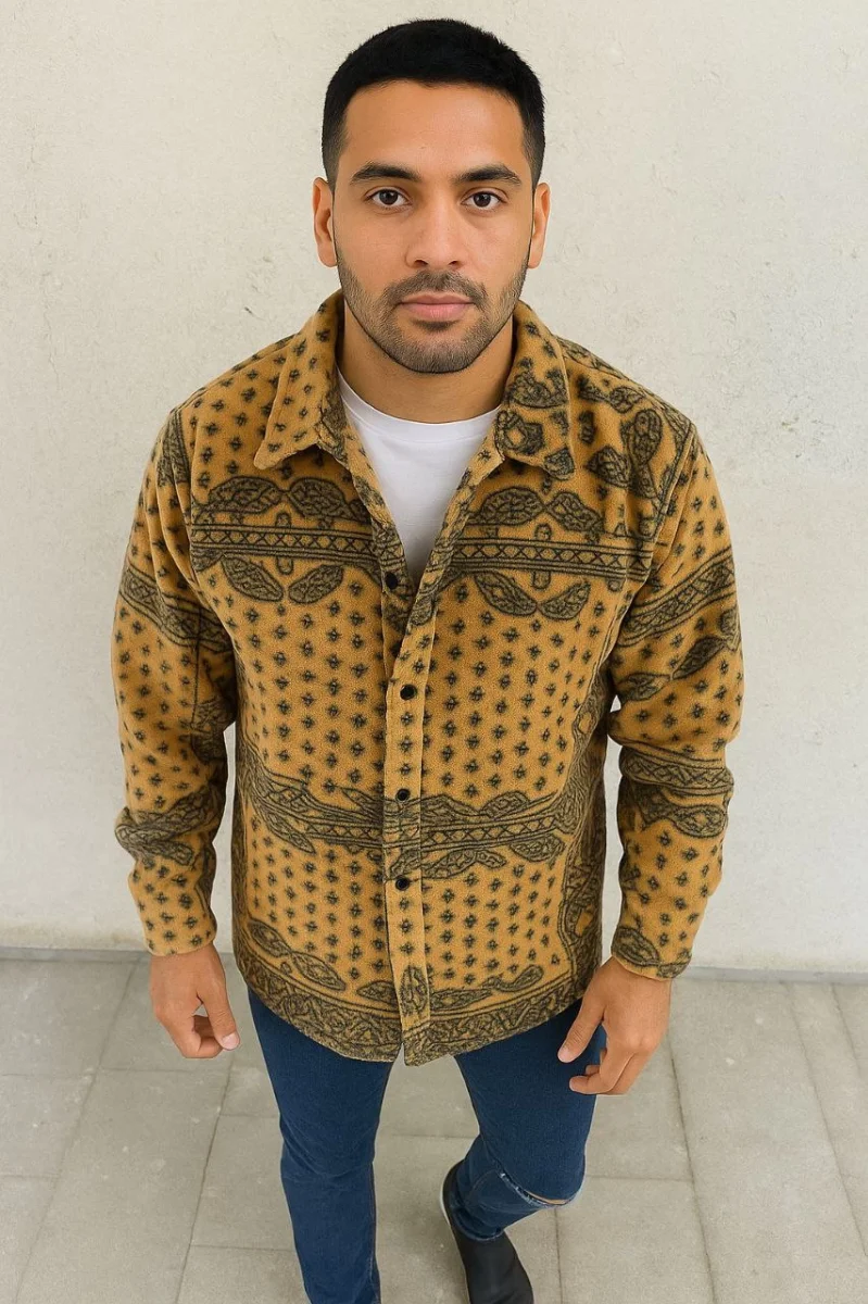 Polar Fermuarlı Sweatshirt – Kapüşonsuz, Cepli, Yumuşak Dokulu, Oversize Rahat Kalıp, Kışlık Sıcak Tutan Fermuarlı Üst - Sarı