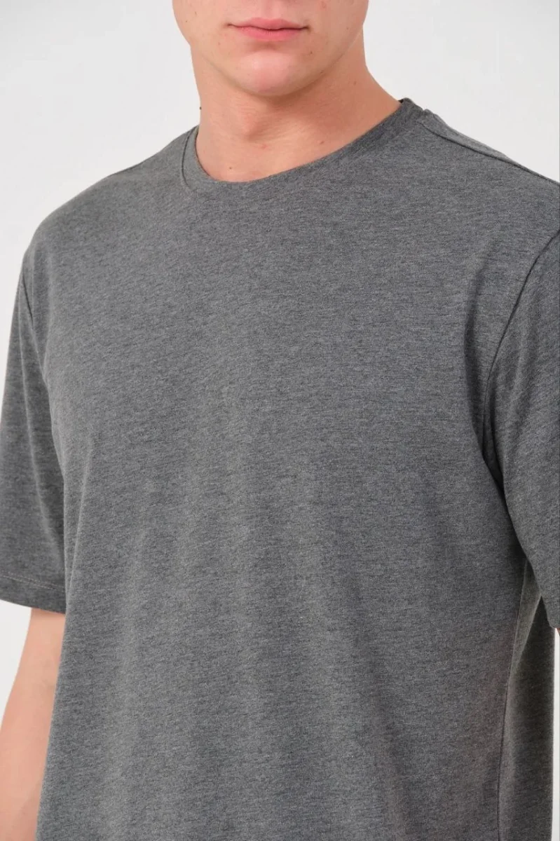 24/1 Düz A Kalite Oversize T-shirt - Antrasit