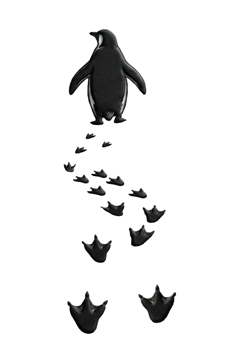 Erkek Nihilist Penguen Temalı Oversize Bisiklet Yaka Tişört - Beyaz