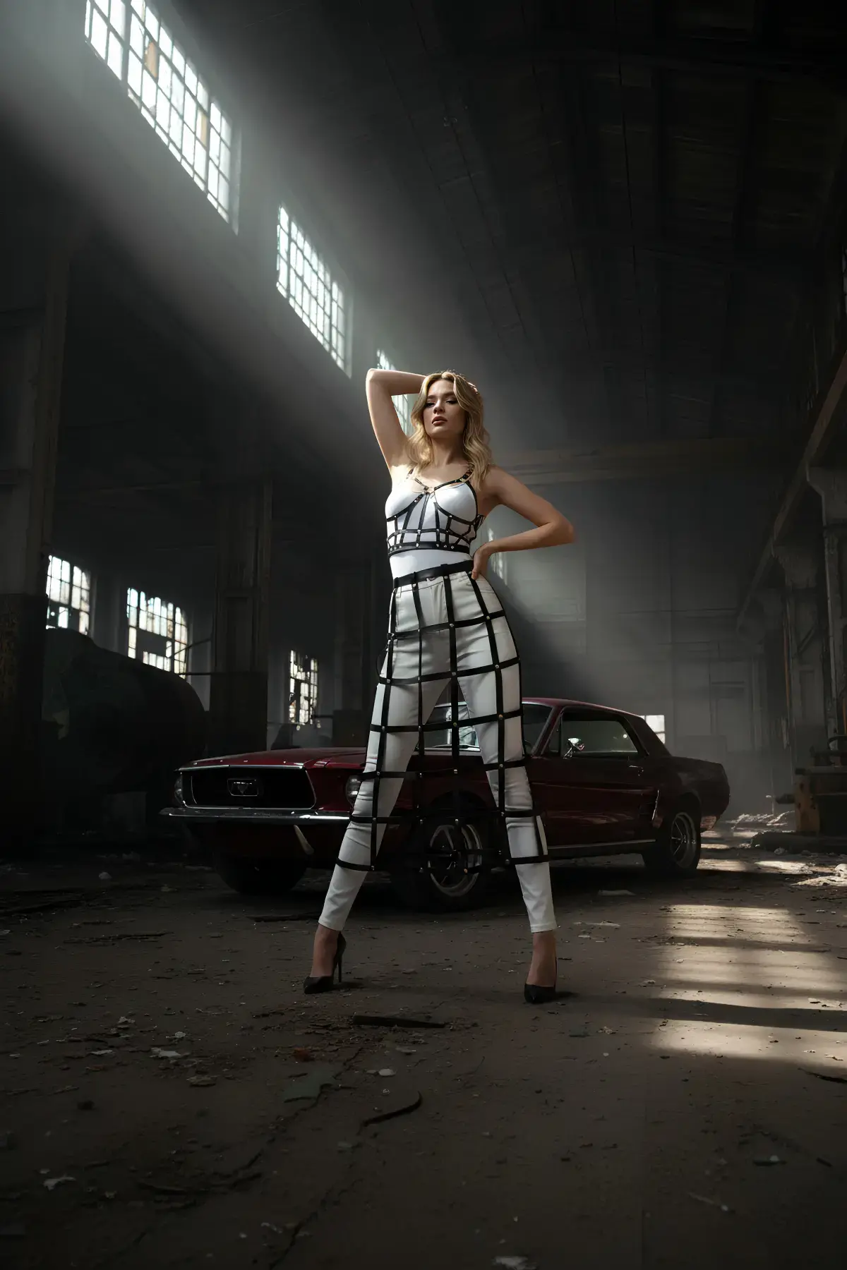 Siyah Etek Kafes Detaylı Etek Midi Boy Deri Etek - Brf1013