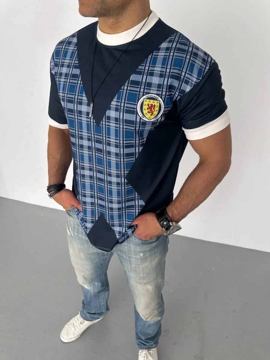 Bisiklet Yaka Baskılı Oversize T-Shirt - Siyah -