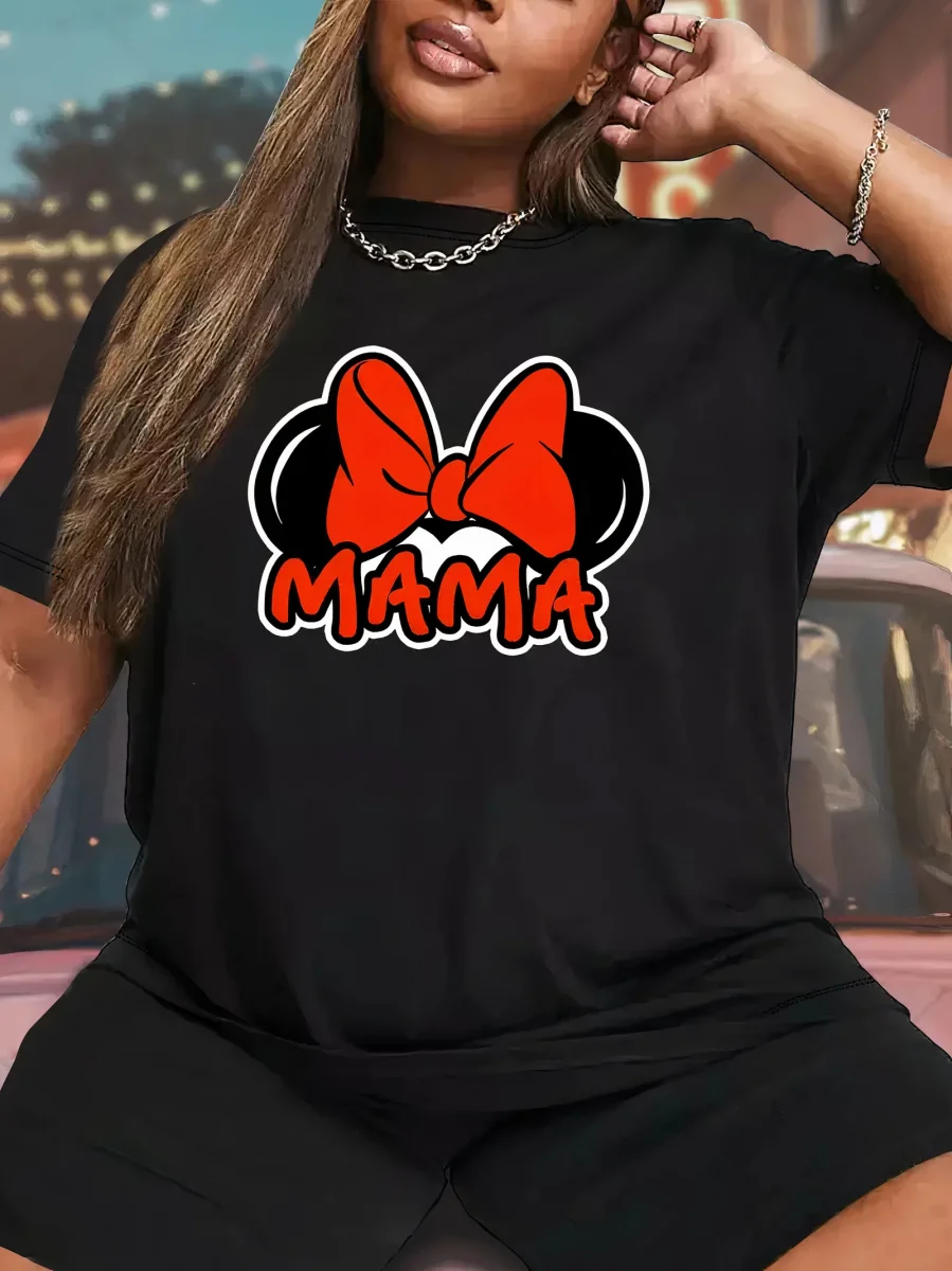 Anneler Günü Baskılı T-shirt - Siyah -