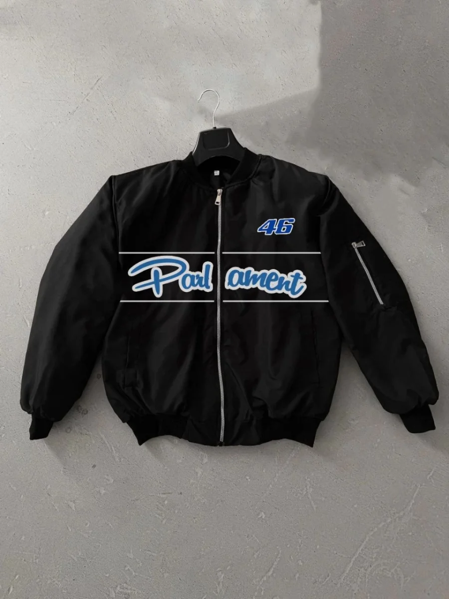 Siyah Bomber Mont – Parliament Yazılı,- Siyah -