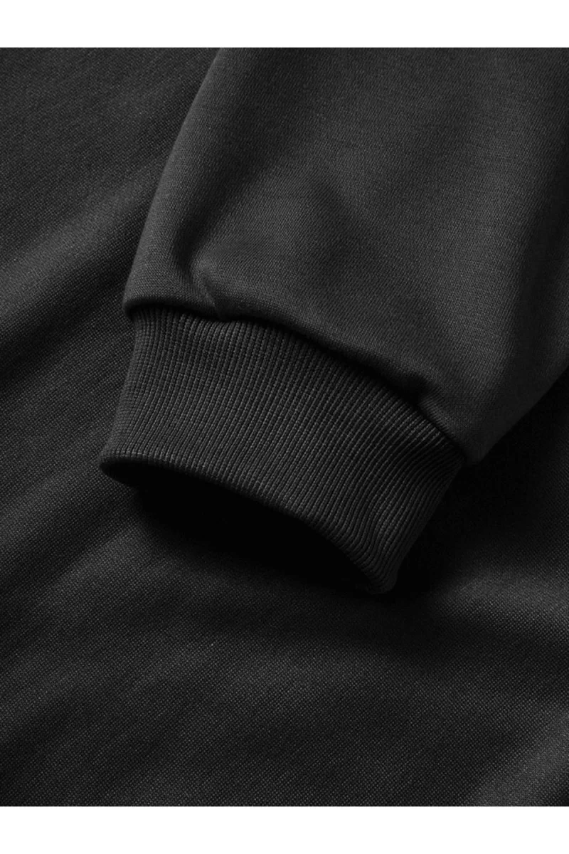 10 Kasıma Özel Üç İplik Kapüşonlu Baskılı SweatShirt - Siyah -