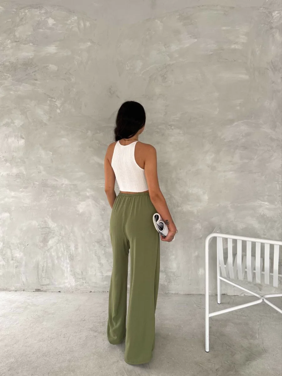 Ayrobin Oversize   Pantalon - Mint Yeşili -