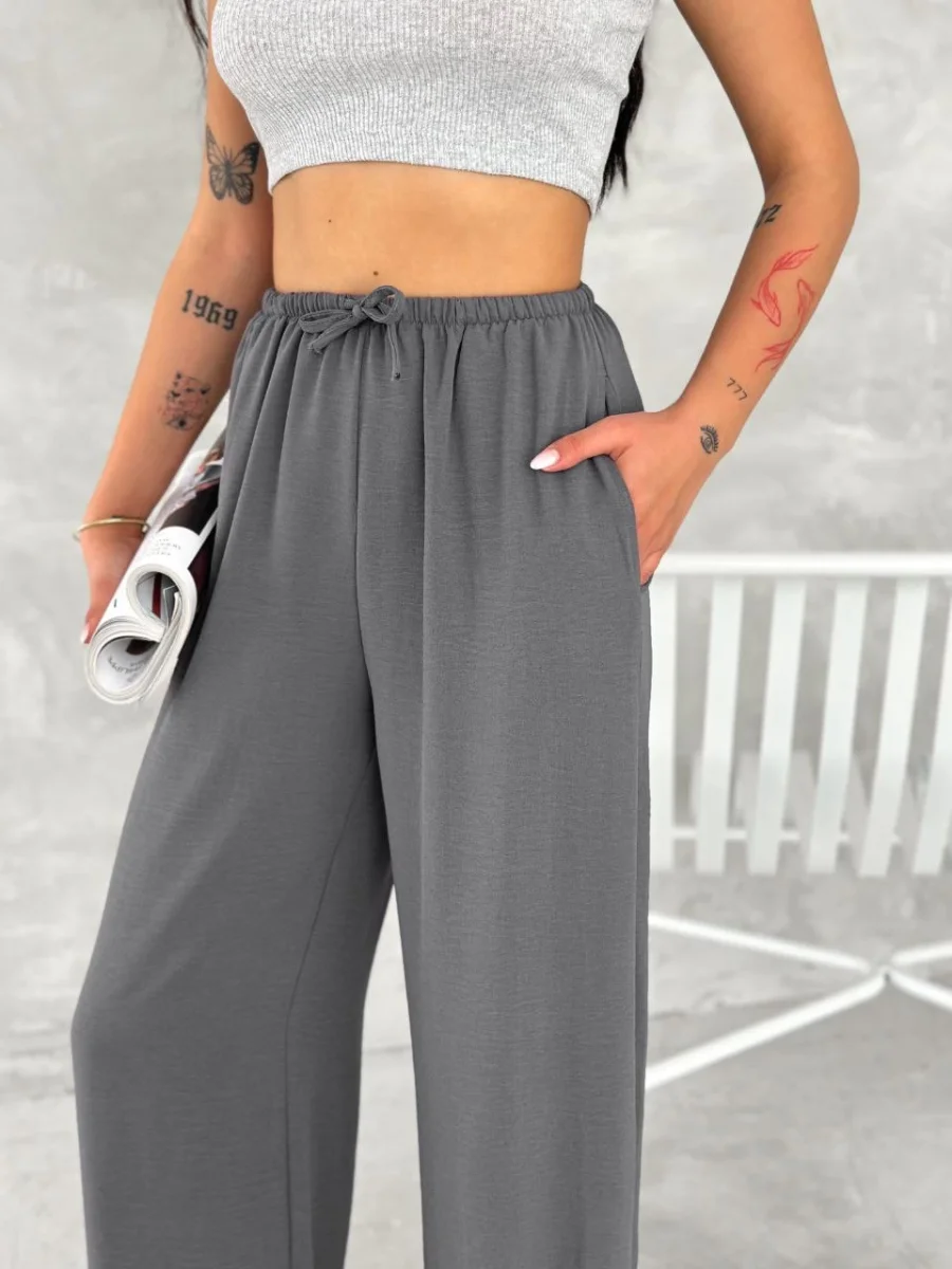 Ayrobin Oversize   Pantalon - Füme -