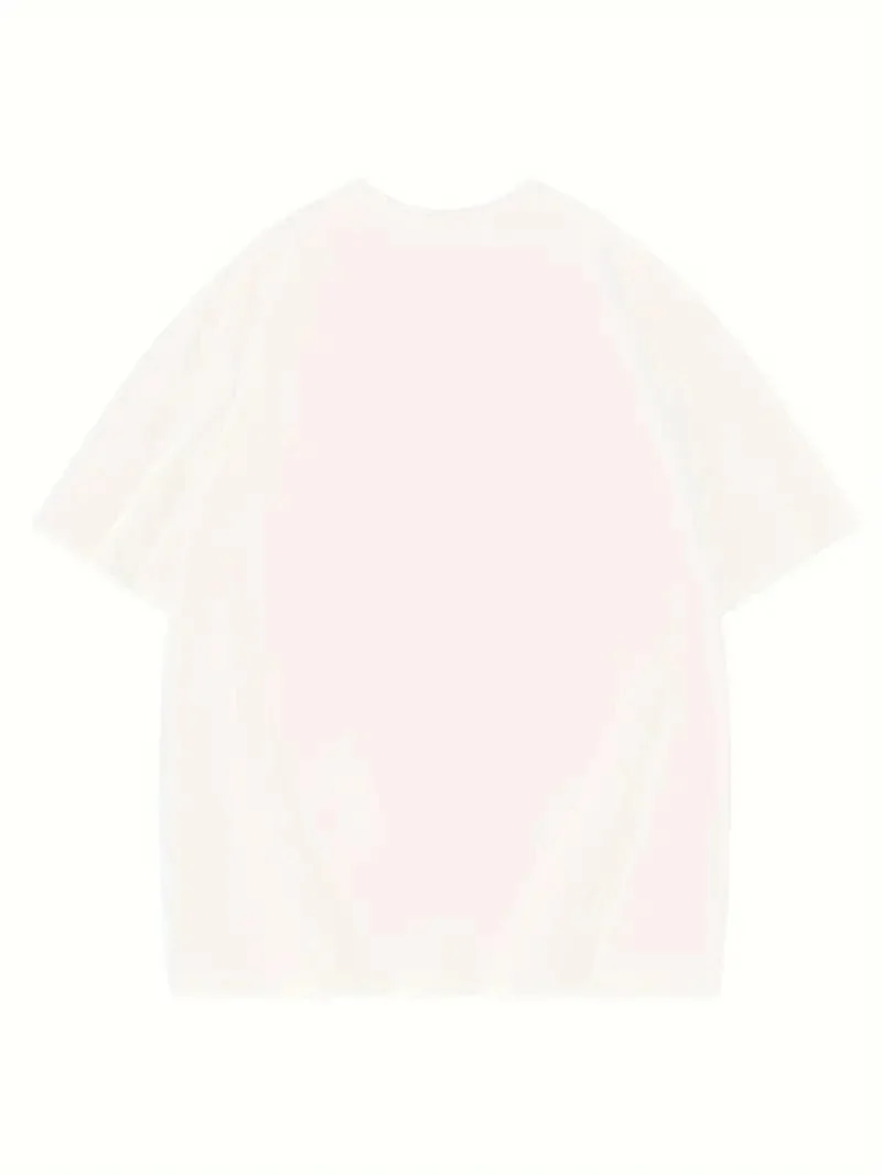 Thousand Ön Arka Baskılı Oversize Bisiklet Yaka T-shirt - Beyaz -