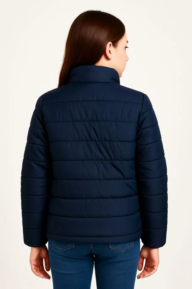 Şişme Mont Hafif ve Sıcak Tutucu Kışlık Fermuarlı Su İtici Rahat Günlük Mont Kapüşonuz Modern Tasarım - Lacivert