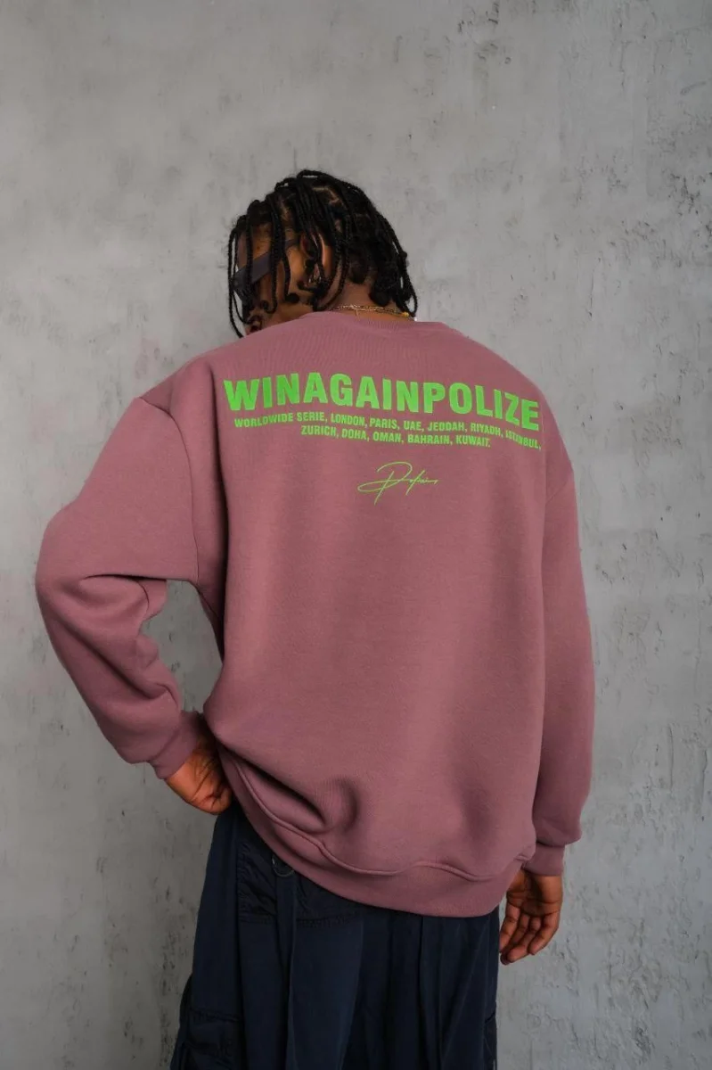 Baskılı Sweat - Gül Kurusu