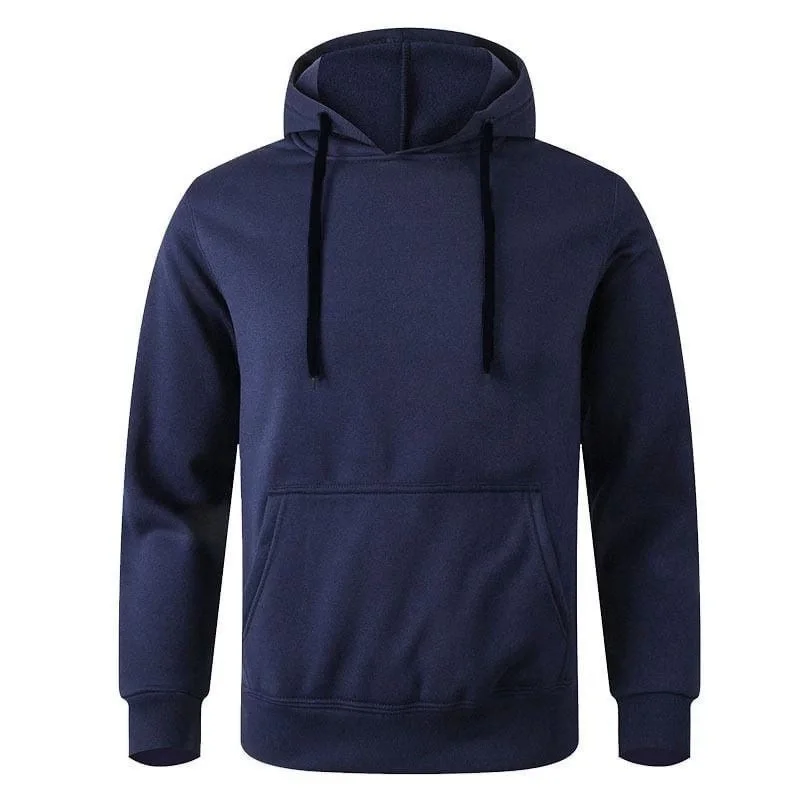 Uzun Kol Kapşonlu Basic Sweatshirt hoodie - Lacivert