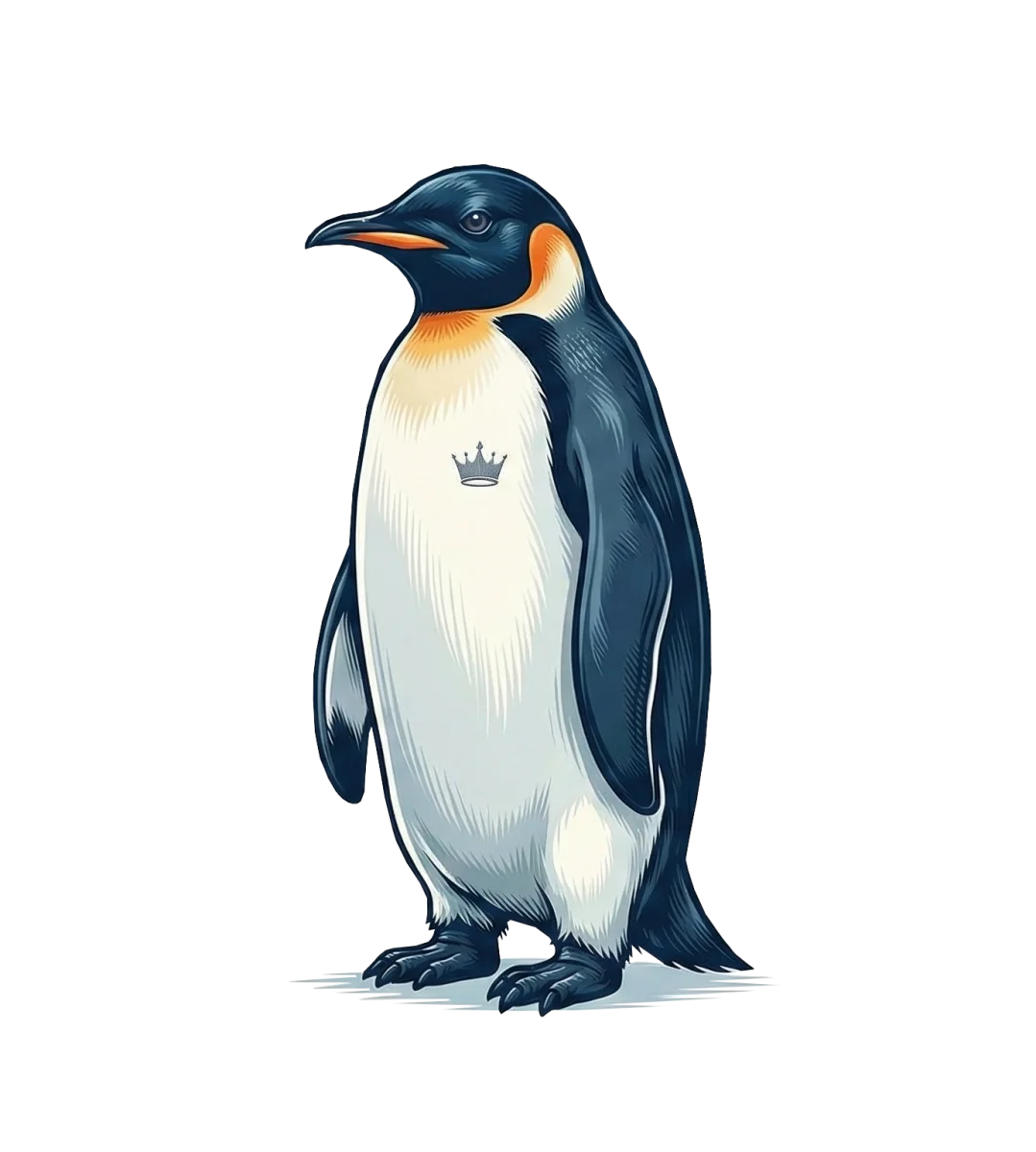 Erkek Oversize Tişört - Sırt Baskılı "Survivor Penguin" Temalı, Felsefi Yazılı Bisiklet yaka Tişört - Beyaz