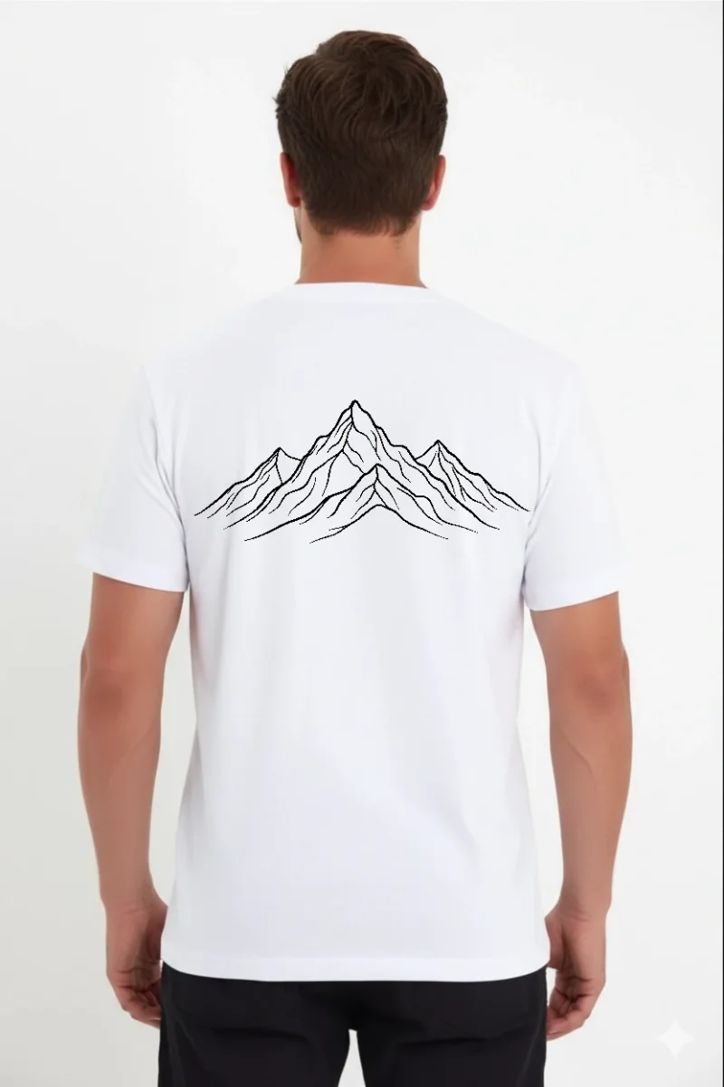 Erkek Nihilist Penguen Özel Tasarım Oversize Bisiklet Yaka Tişört - Beyaz